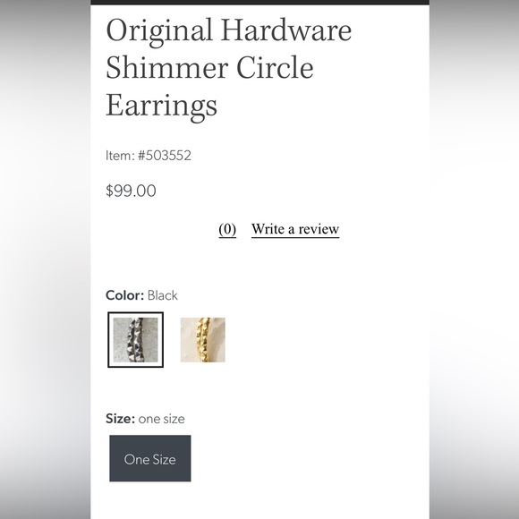 Original Hardware Shimmer Circle Earrings - Picture 3 of 6